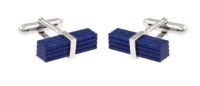 Gemelli Argento Barretta Blu